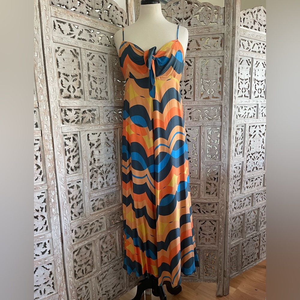 OLIVACEOUS Geo Print Maxi Dress